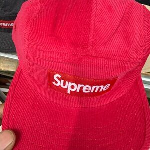 Supreme Red and Black Cap